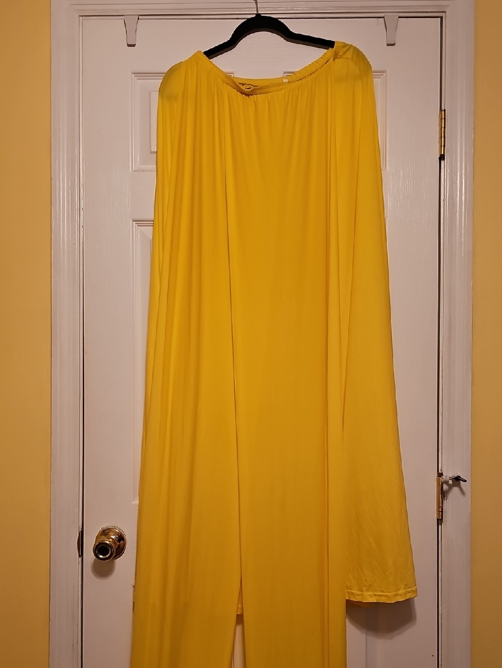Womens Convertible Yellow Maxi Dress - Self Tie Top